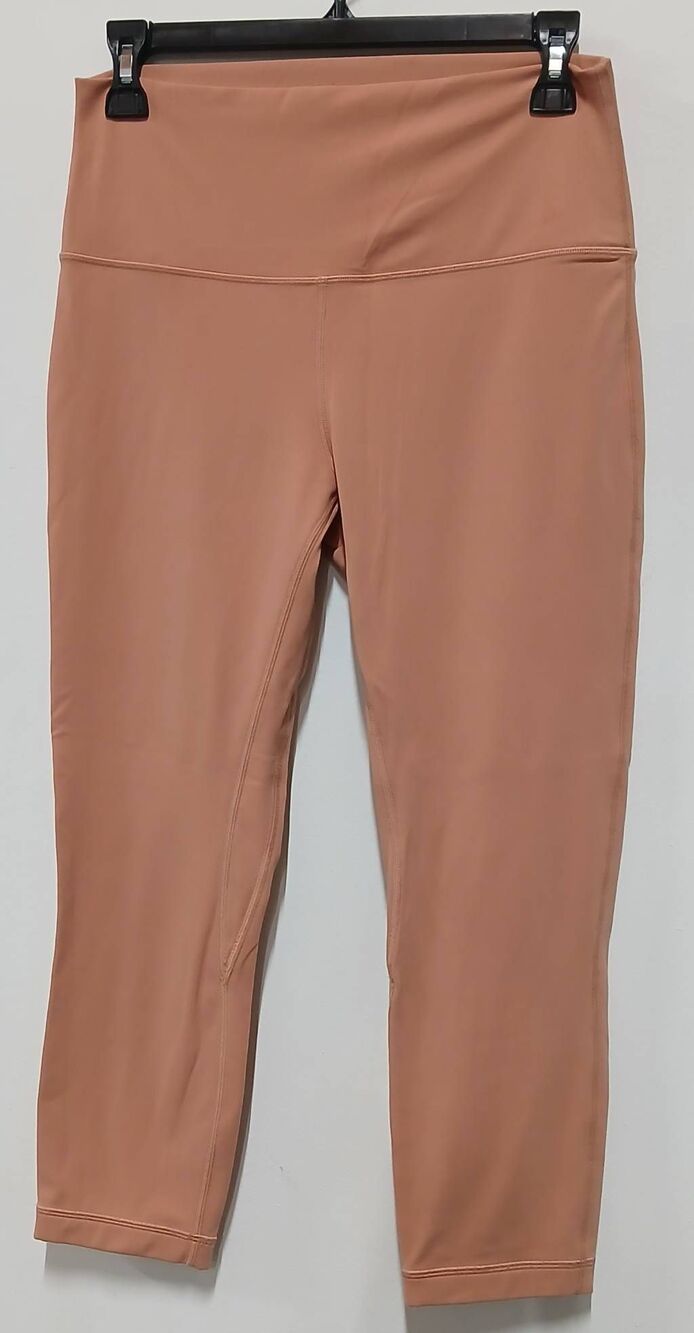 Lululemon women size 10 align 3/4 leggings athletic gym running papaya